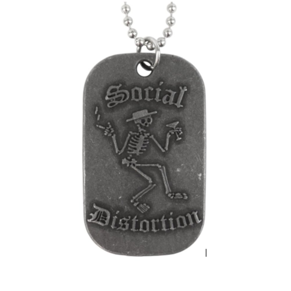 Social Distortion Skeleton Logo Dog Tag